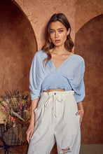 Load image into Gallery viewer, V-Neck Smocked Tie Detail Top
