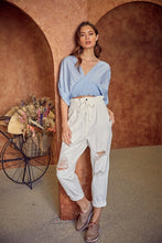 Load image into Gallery viewer, V-Neck Smocked Tie Detail Top
