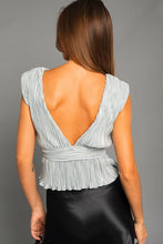 Load image into Gallery viewer, Power Shoulder Peplum Top
