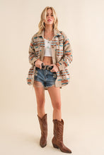 Load image into Gallery viewer, Blue B Exclusive Aztec Shirt Jacket
