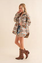 Load image into Gallery viewer, Blue B Exclusive Aztec Shirt Jacket
