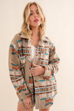 Load image into Gallery viewer, Blue B Exclusive Aztec Shirt Jacket
