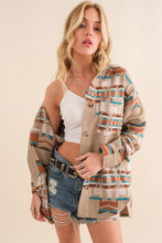 Load image into Gallery viewer, Blue B Exclusive Aztec Shirt Jacket
